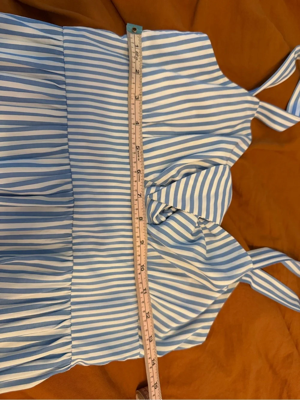 Flying Tomato Blue and White Striped Maxi Dress Sz small